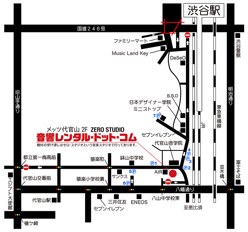 音響レンタル・ドット・コム地図